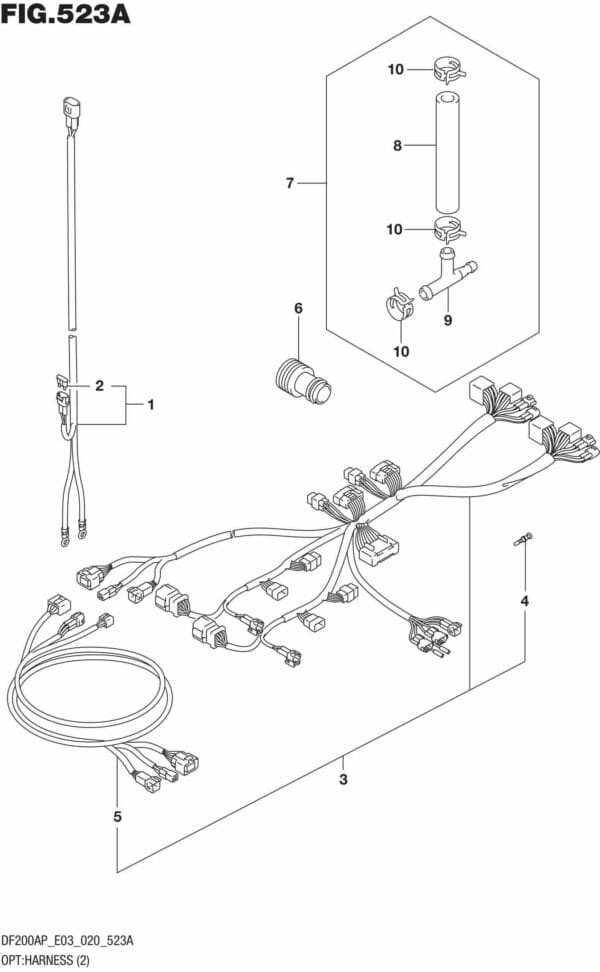 DF150AP,175AP,200AP-040001 OPT: Harness (2)