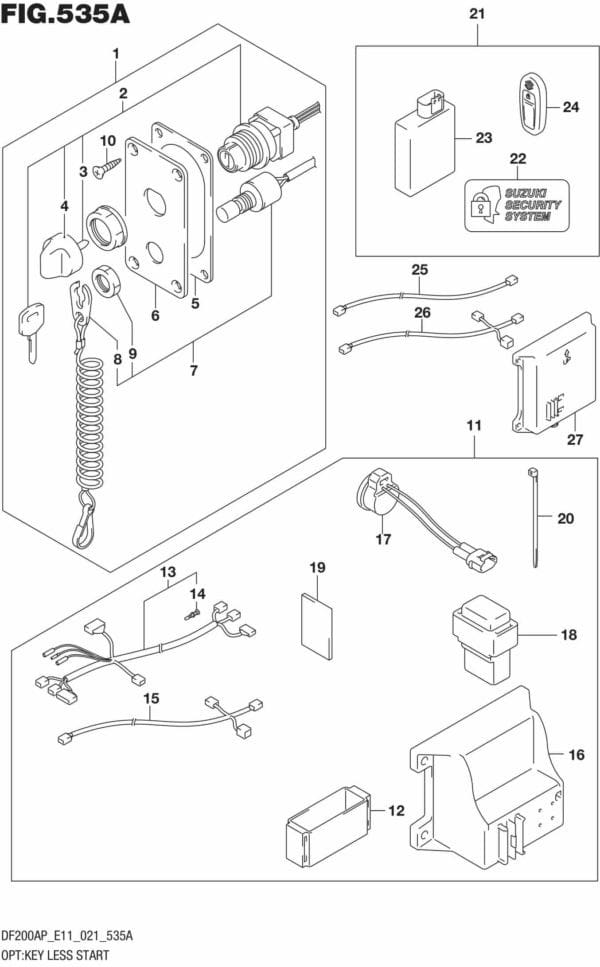 DF150AP,175AP,200AP-140001 OPT: Key Less Start (E01,E03,E11)