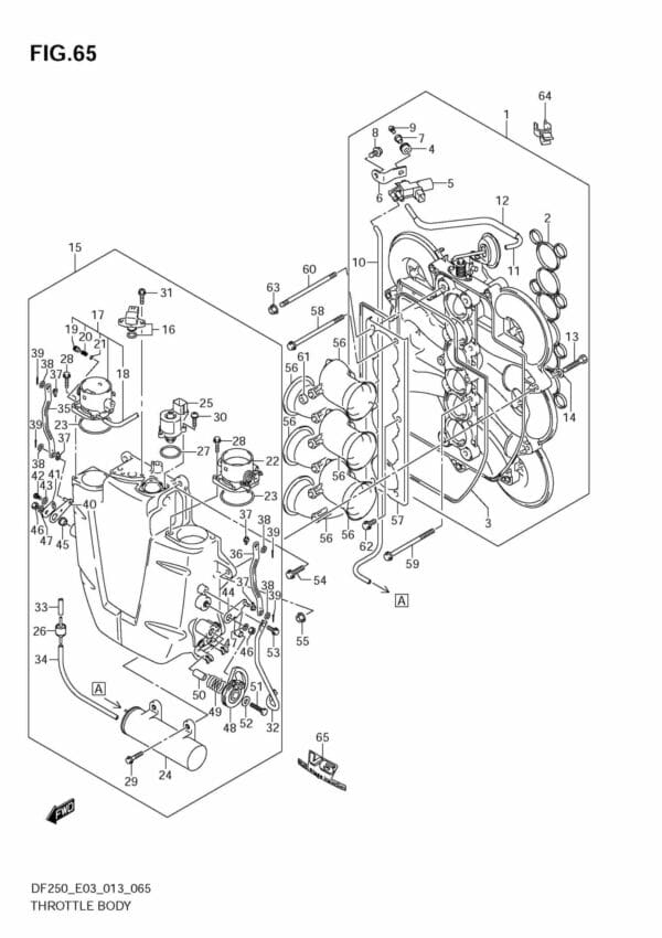 DF200/225/250 310001 Throttle Body (DF225Z)