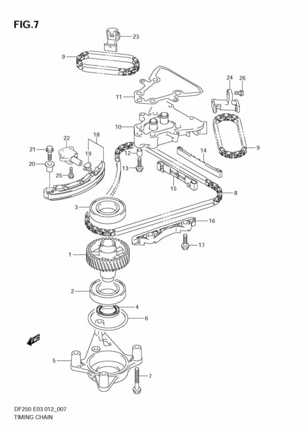 DF200/225/250 210001 Timing Chain (DF225T E3)