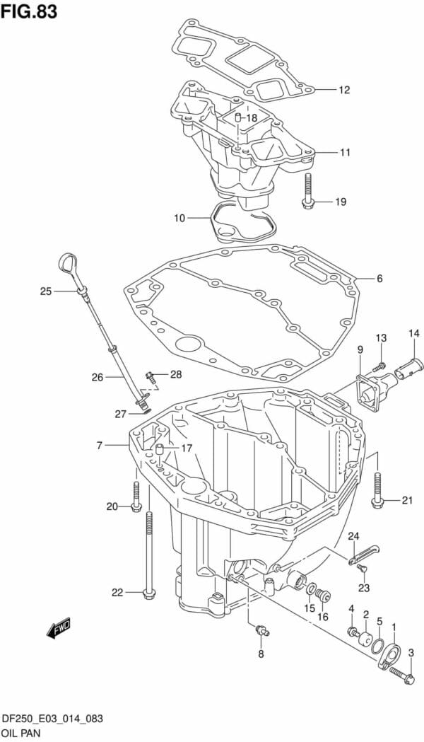 DF200/225/250-410001 Oil Pan (DF250ST E03)