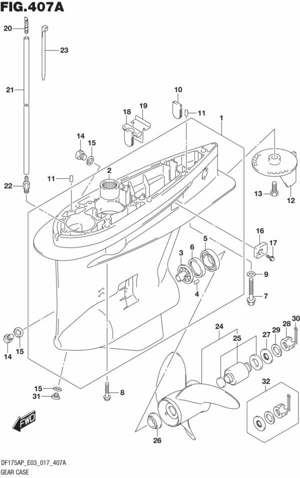 Gear Case (DF150AP E03)
