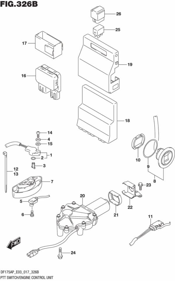 PTT Switch/Engine Control Unit (DF 175AP E03)