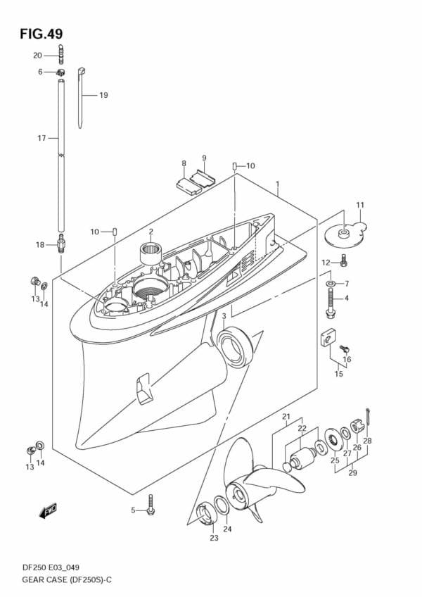 Gear Case (DF250S)