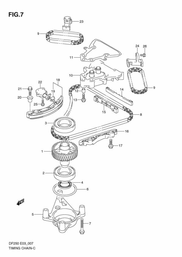 DF200-225-250,S,T,Z 2004-2010 Timing Chain