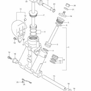 DF200-225-250,S,T,Z 2004-2010 Trim Cylinder (DF250S,DF200TL)