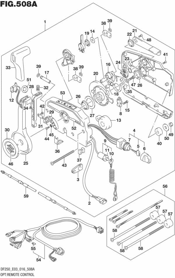 DF200T,Z,225T,Z,250T,Z,ST-610001 OPT: Remote Control