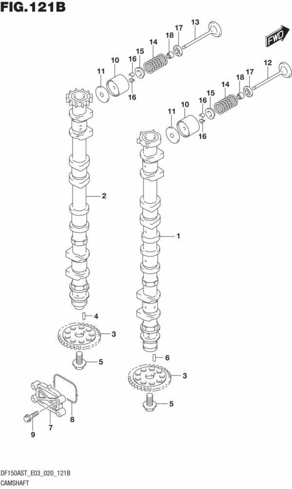 DF150AST,200AST-040001 Camshaft (DF150AST)