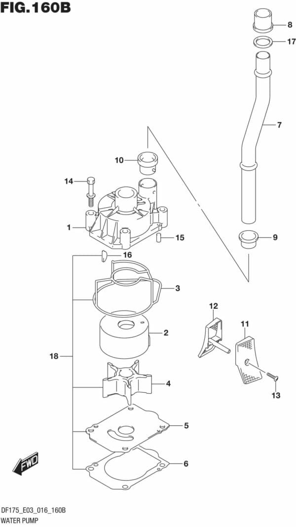 DF150,-175,T,Z,ST,TG,ZG,-610001 Water Pump (DF150TG E03)