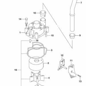 DF150,-175,T,Z,ST,TG,ZG,-610001 Water Pump (DF175TG E03)