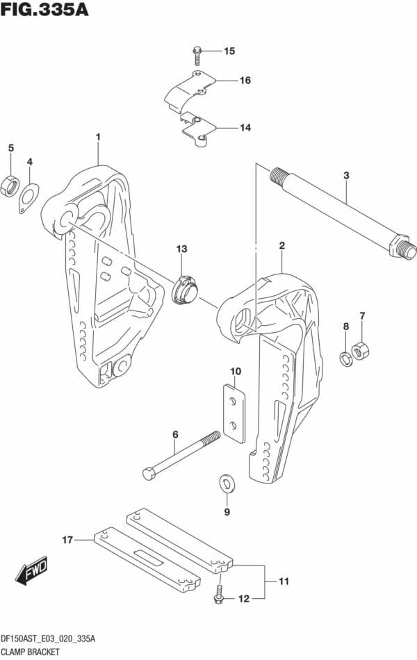 DF150AST,200AST-040001 Clamp Bracket