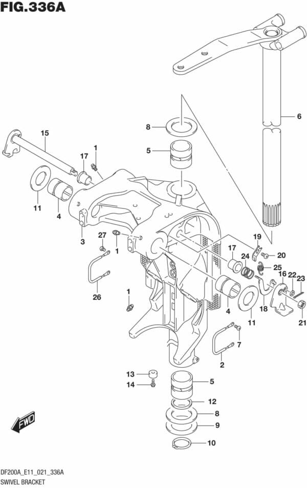DF150AT,AZ,175AT,AZ,200AT,AZ-140001 Swivel Bracket