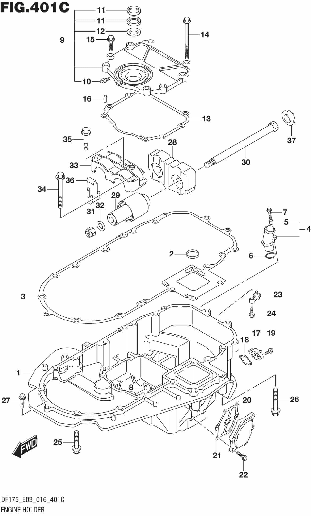 海月（オーダー受付停止中）ページ Engine Holder (DF150Z E03) | Precision Marine