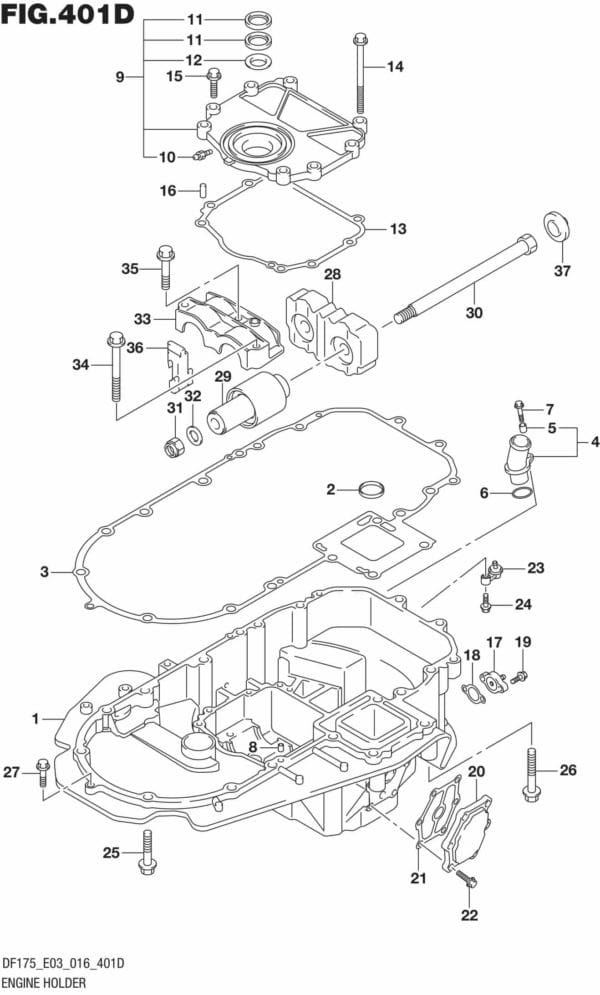 DF150,-175,T,Z,ST,TG,ZG,-610001 Engine Holder (DF150ZG E03)