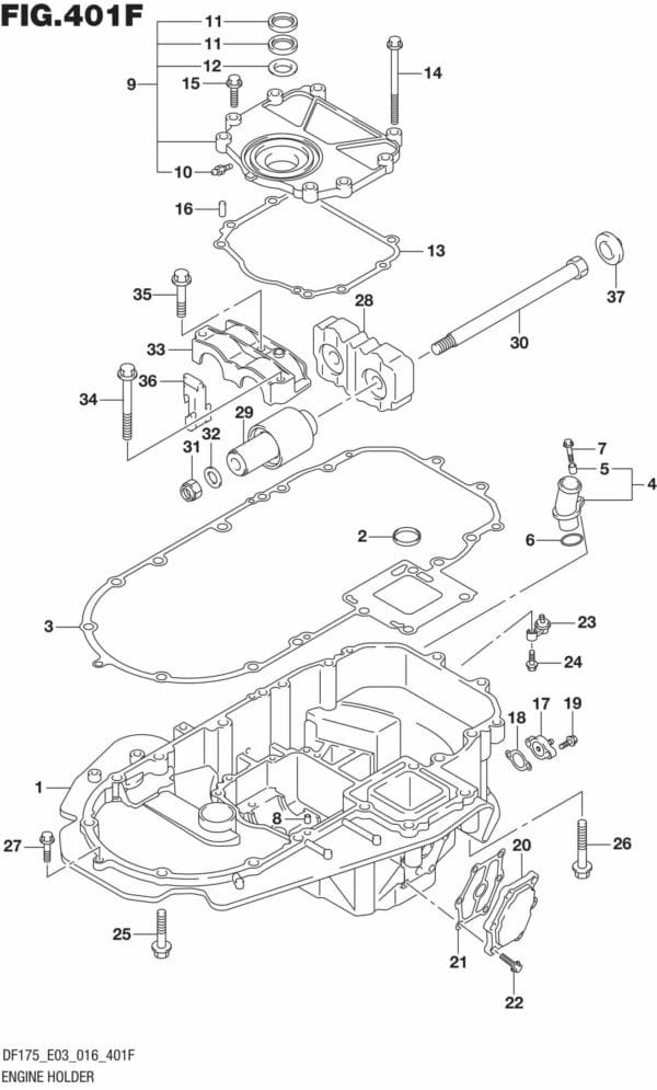 DF150,-175,T,Z,ST,TG,ZG,-610001 Engine Holder (DF175TG E03)