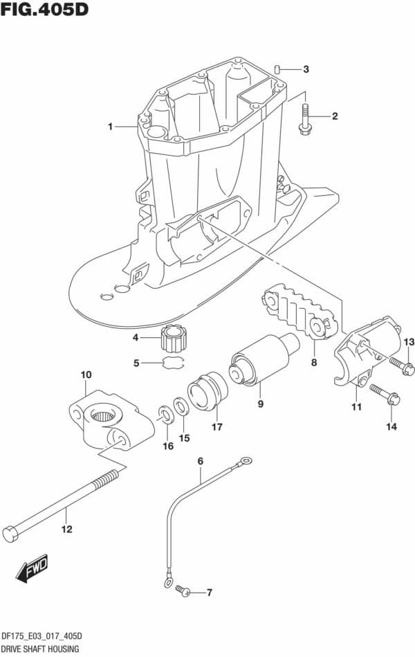 DF150T,ST,Z,DF175T,Z-710001 Drive Shaft Housing (DF175T E03)