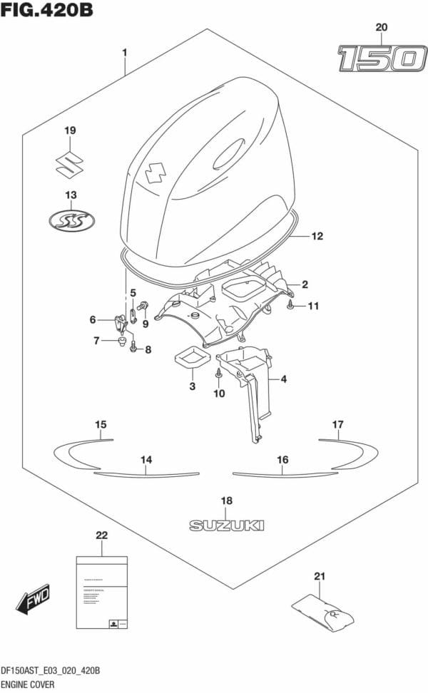 DF150AST,200AST-040001 Engine Cover (DF150AST)