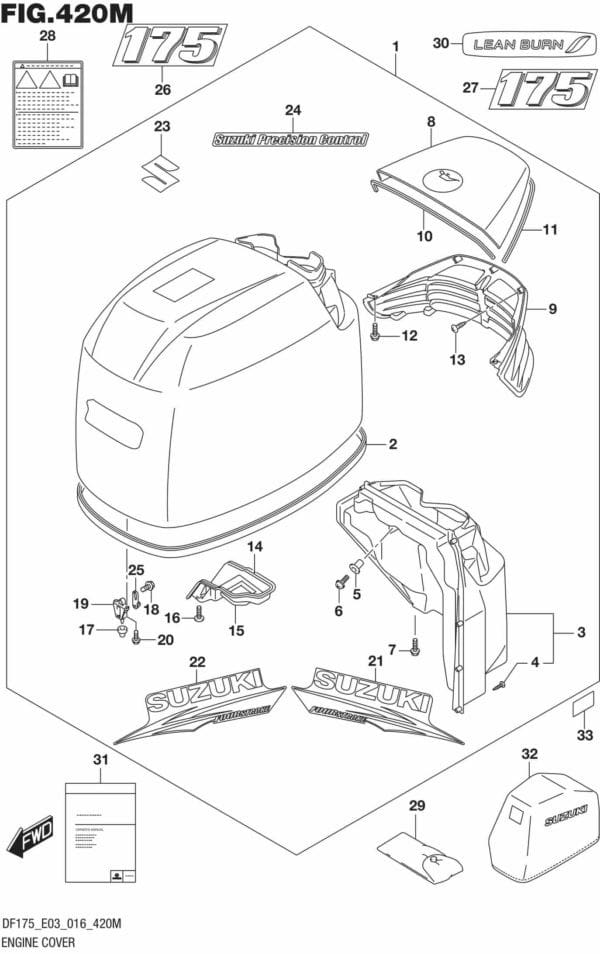 DF150,-175,T,Z,ST,TG,ZG,-610001 Engine Cover (FOR Y5S) (DF175TG E03)