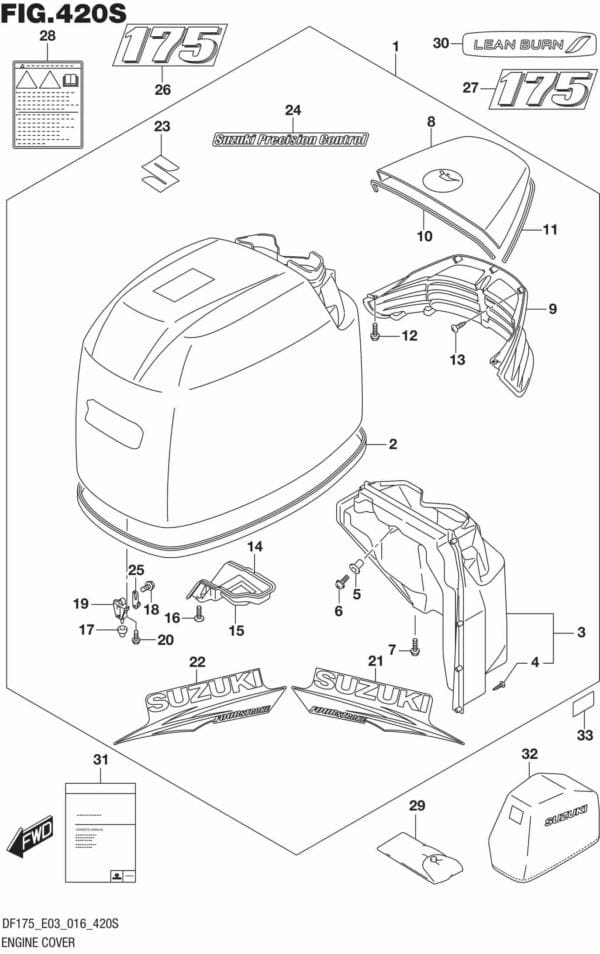 DF150,-175,T,Z,ST,TG,ZG,-610001 Engine Cover (FOR Y5S) (DF175ZG E03)