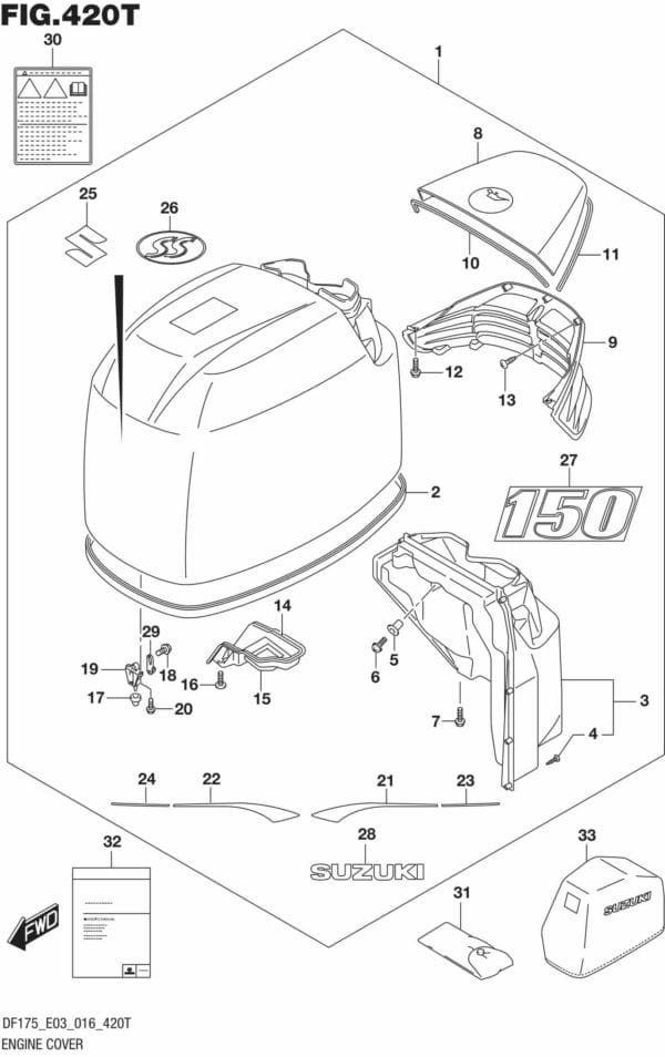 DF150,-175,T,Z,ST,TG,ZG,-610001 Engine Cover (DF150ST E03)