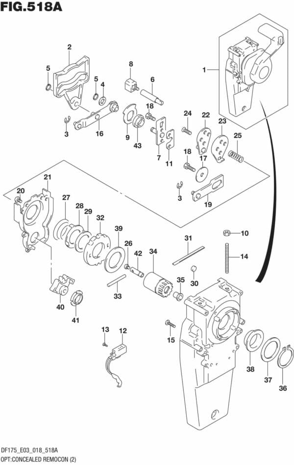 DF150T,ST,Z,DF175T,Z-810001 OPT: Concealed Remocon (2)