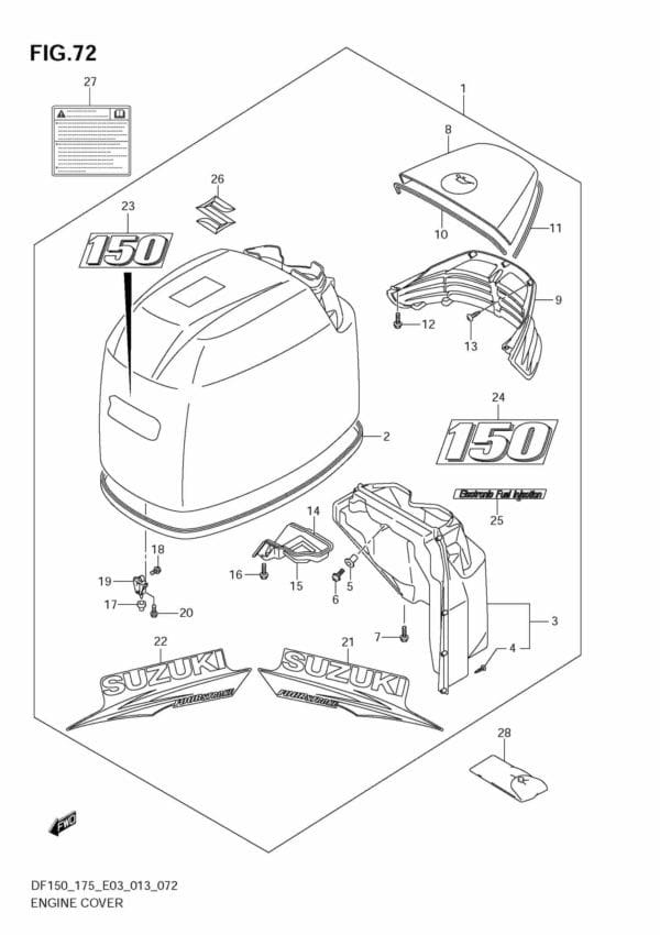 DF150 175 310001 Engine Cover (DF150T E3)