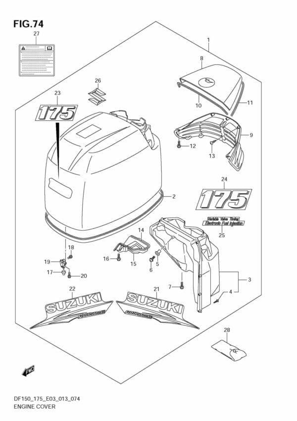 DF150 175 310001 Engine Cover (DF175T E3)