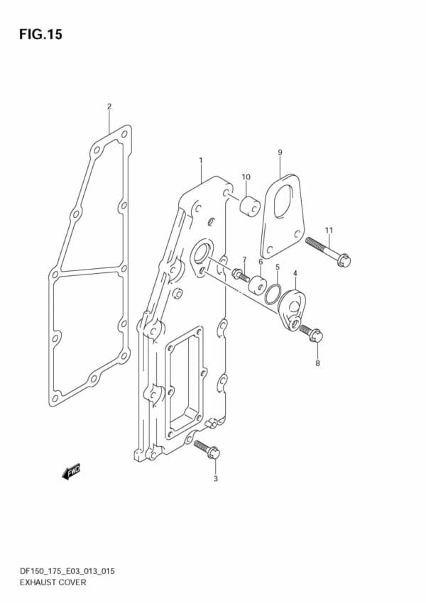 DF150 175 310001 Exhaust Cover