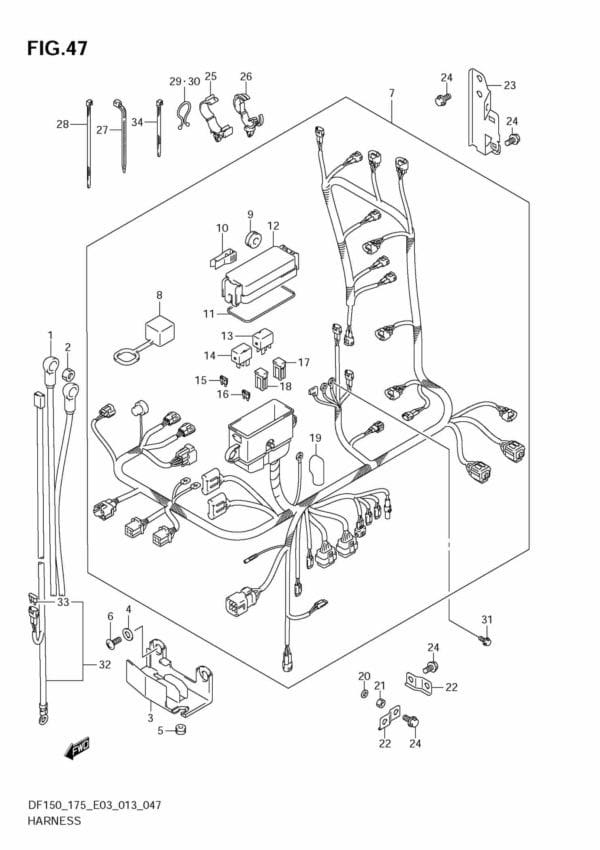 DF150 175 310001 Harness (DF150T E3)