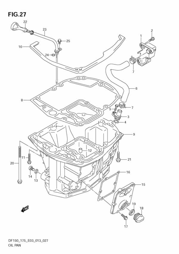 DF150 175 310001 Oil Pan