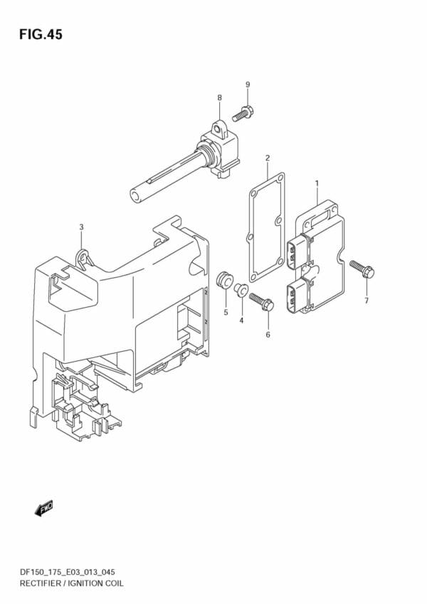 DF150 175 310001 Rectifier/Ignition Coil