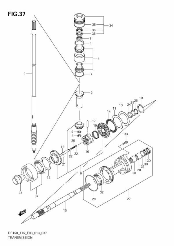 DF150 175 310001 Transmission (DF150Z E3)