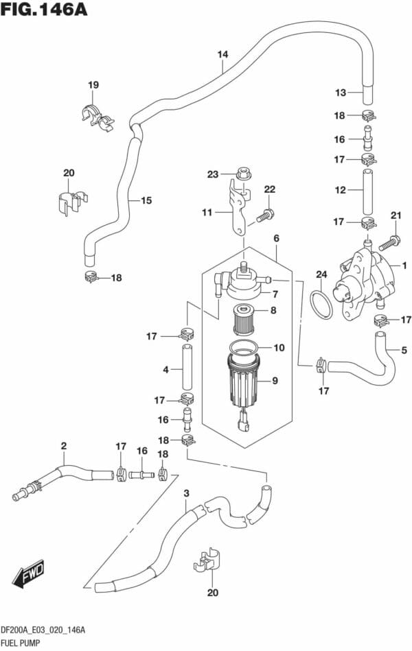 DF150AT,AZ,175AT,AZ,200AT,AZ-040001 Fuel Pump