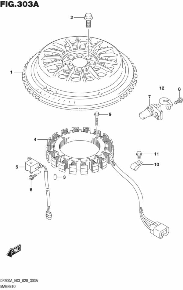 DF150AT,AZ,175AT,AZ,200AT,AZ-040001 Magneto (DF200AT)(DF200AZ)(DF175AT)(DF175AZ)