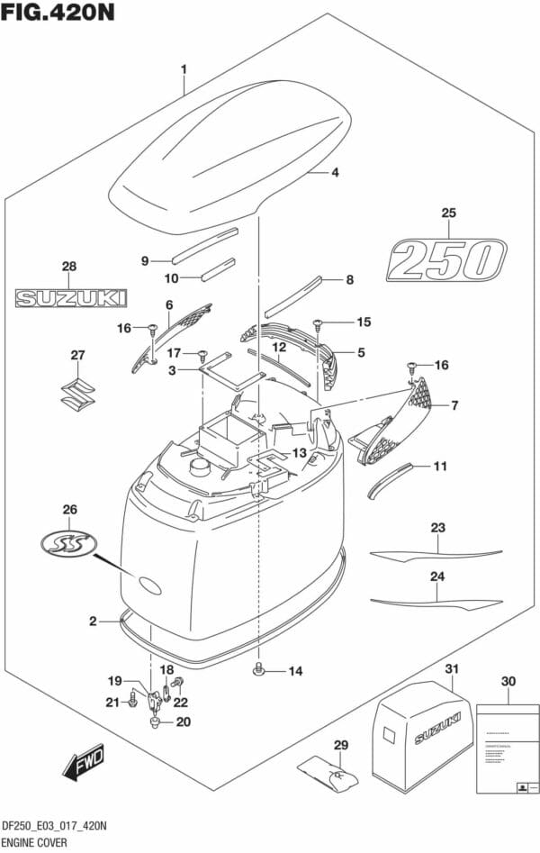 Engine Cover (FOR YAY) (DF250ST E03)