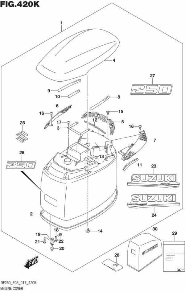 Engine Cover (FOR YAY) (DF250Z E03)