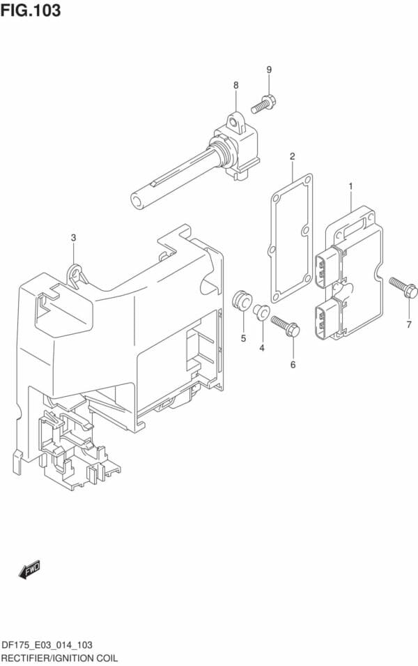 DF150-175,T,TG,Z,ZG-410001 Rectifier/Ignition Coil (DF175Z E03)