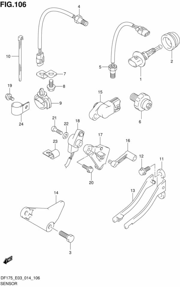 DF150-175,T,TG,Z,ZG-410001 Sensor (DF150TG E03)