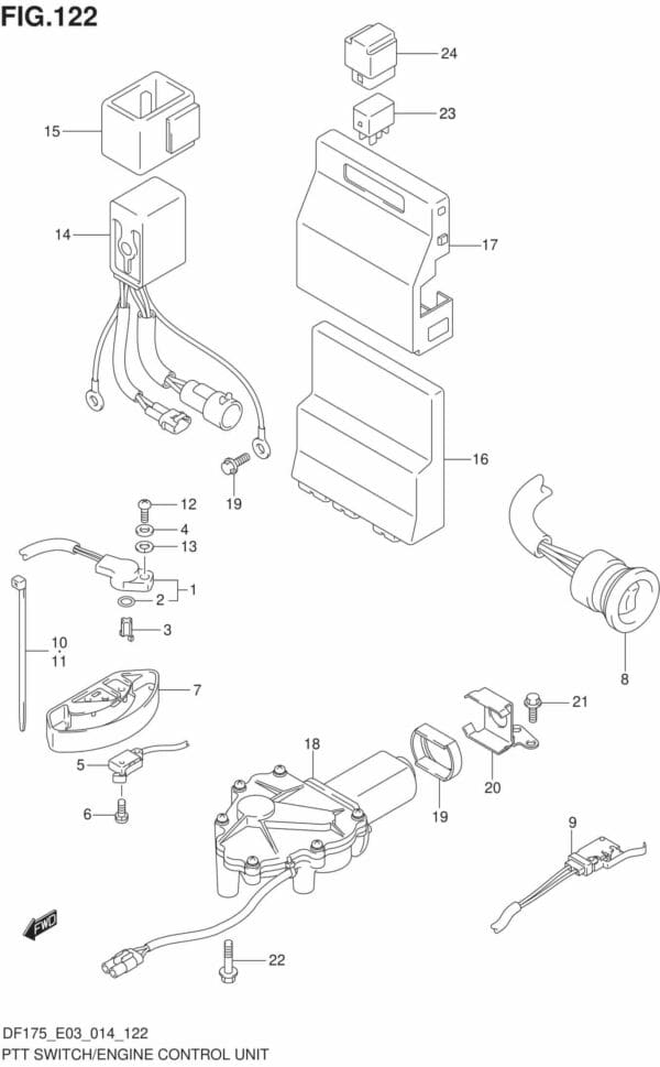 DF150-175,T,TG,Z,ZG-410001 PTT Switch/Engine Control Unit (DF150TG E03)