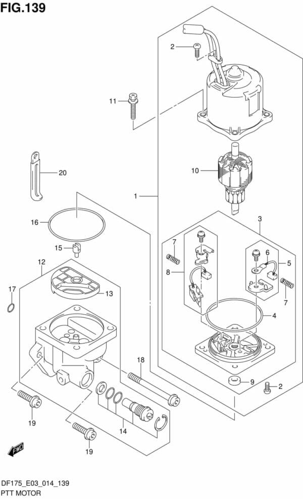 DF150-175,T,TG,Z,ZG-410001 PTT Motor