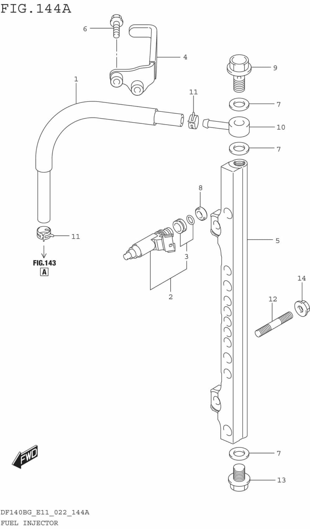 Fuel Injector (E11021) Precision Marine