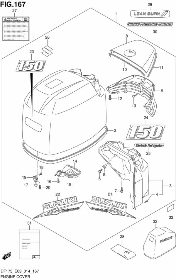 DF150-175,T,TG,Z,ZG-410001 Engine Cover (FOR 0EP) (DF150TG E03)