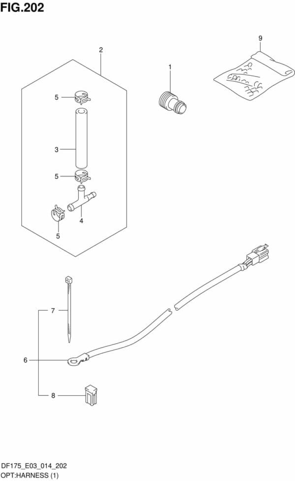 DF150-175,T,TG,Z,ZG-410001 OPT: Harness (1) (DF175TG E03)