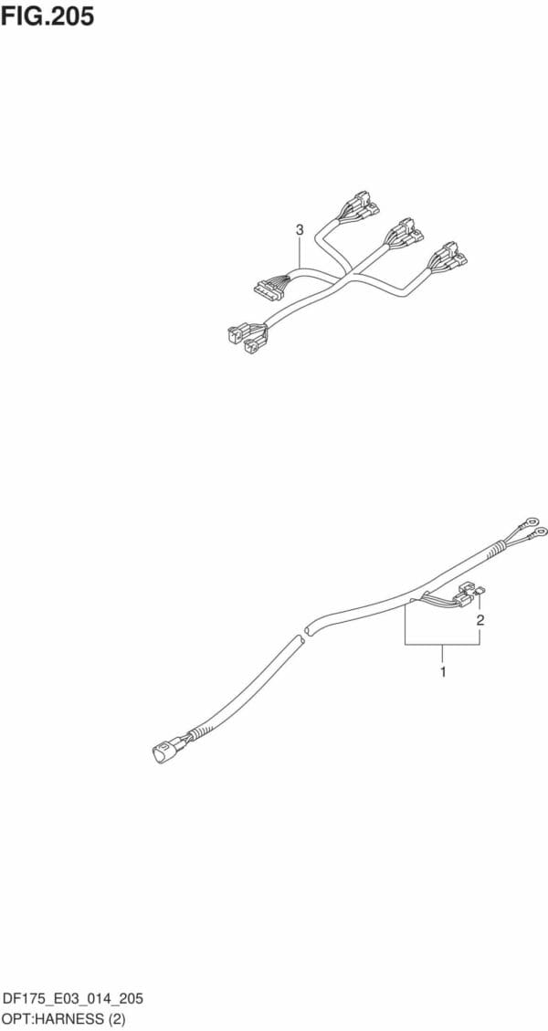 DF150-175,T,TG,Z,ZG-410001 OPT: Harness (2) (DF150T E03)