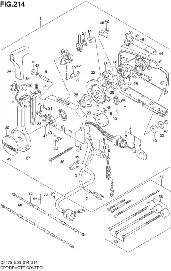 DF150-175,T,TG,Z,ZG-410001 OPT: Remote Control (DF150T E03)