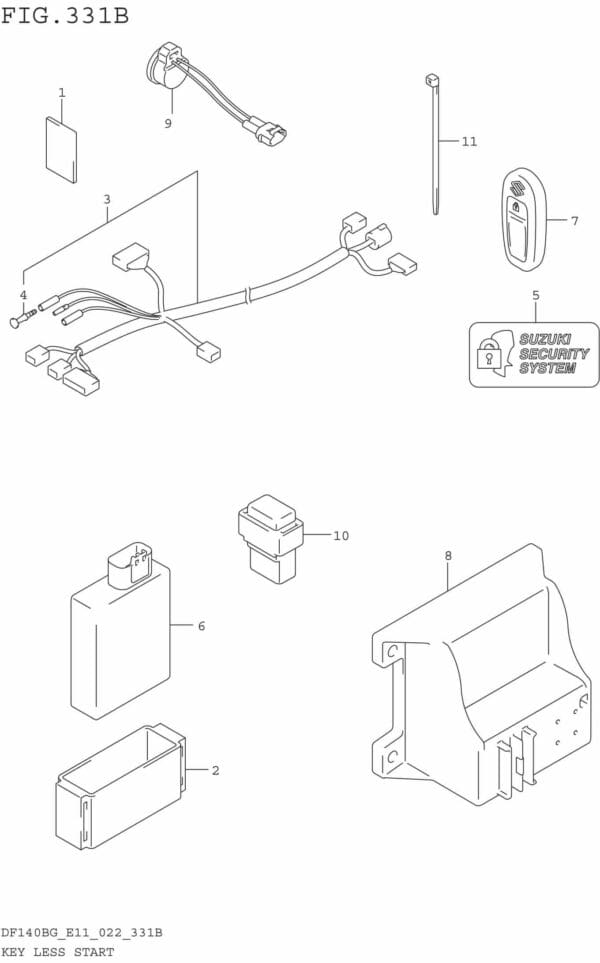 DF140BG,DF140BZG-240001 Key Less Start (E11:022)