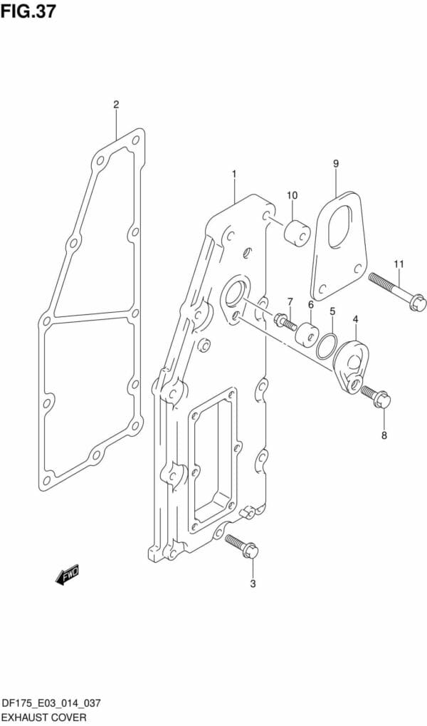 DF150-175,T,TG,Z,ZG-410001 Exhaust Cover