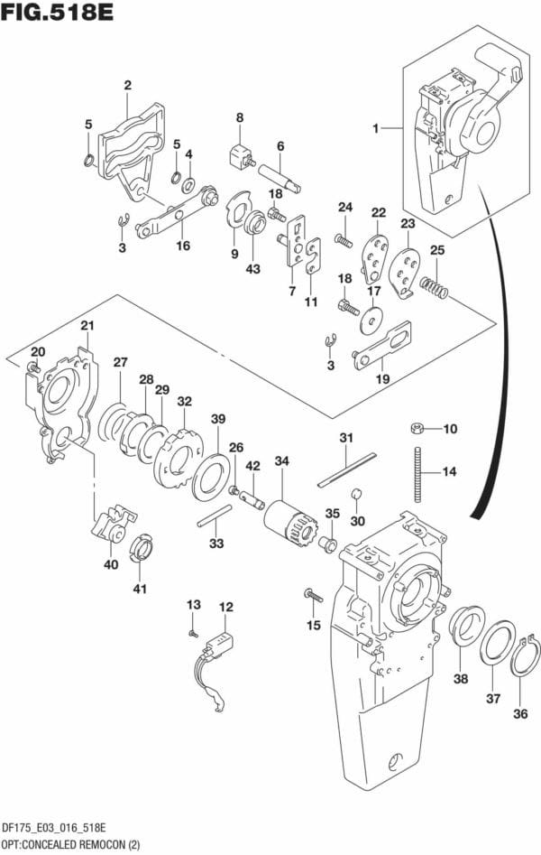 DF150,-175,T,Z,ST,TG,ZG,-610001 OPT: Concealed Remocon (2) (DF150ST E03)