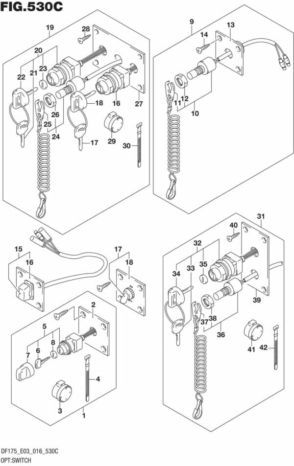 DF150,-175,T,Z,ST,TG,ZG,-610001 OPT: Switch (DF150Z E03)