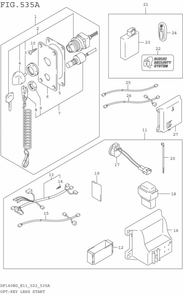 DF140BG,DF140BZG-240001 OPT: Key Less Start (E11:021)